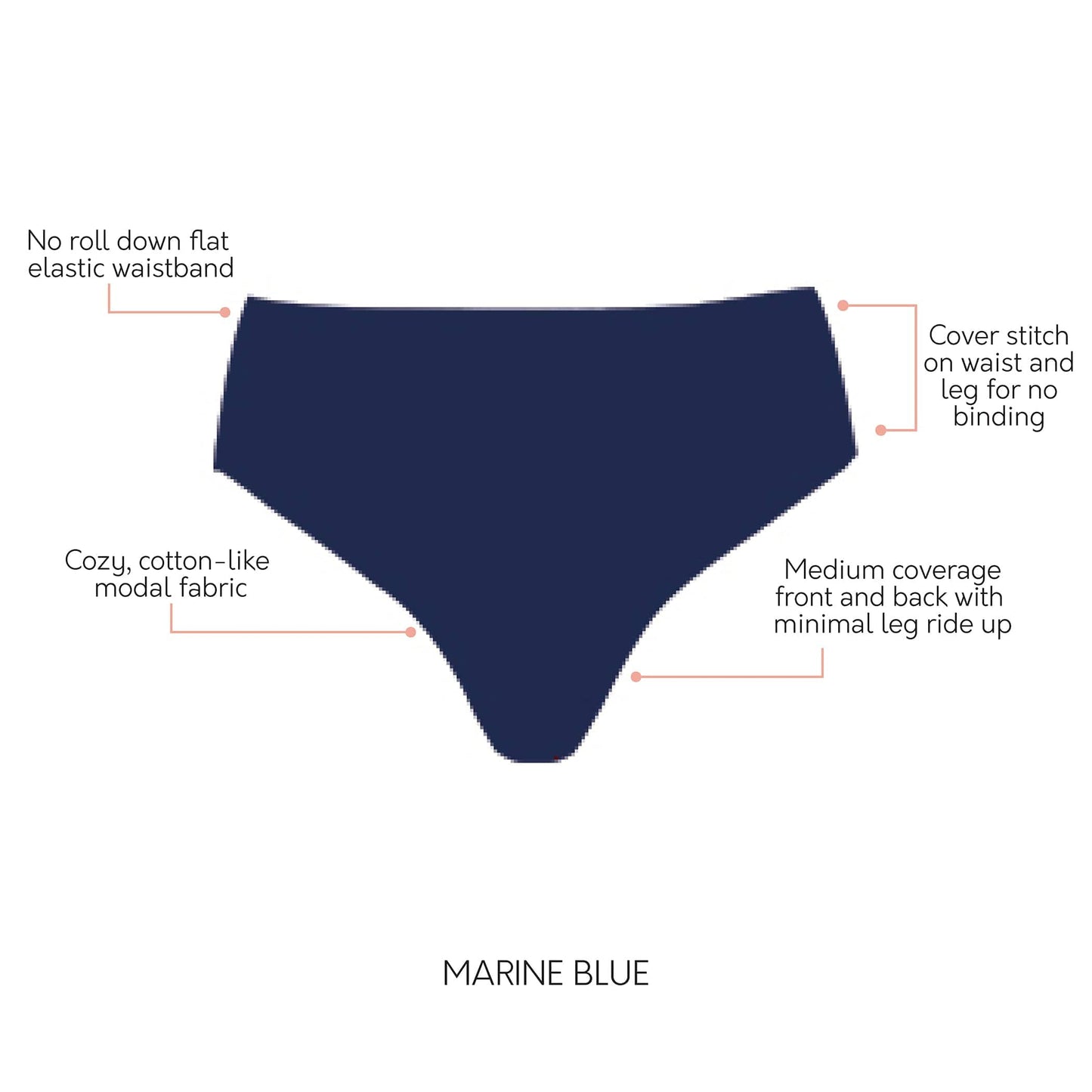 Cozy Hipster PP504 Cotton Like fabric Full Coverage - Marine Blue