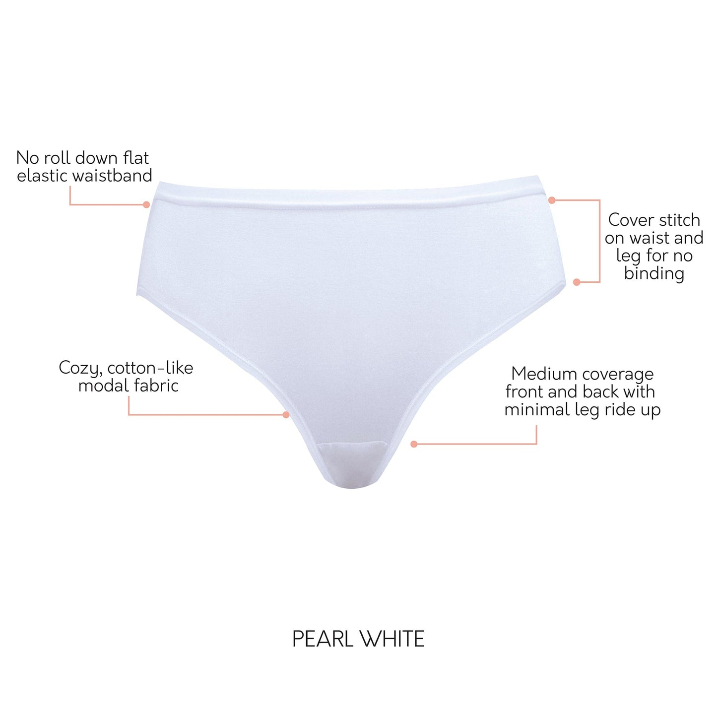 Cozy Hipster PP504 Cotton Like fabric Full Coverage - Pearl white