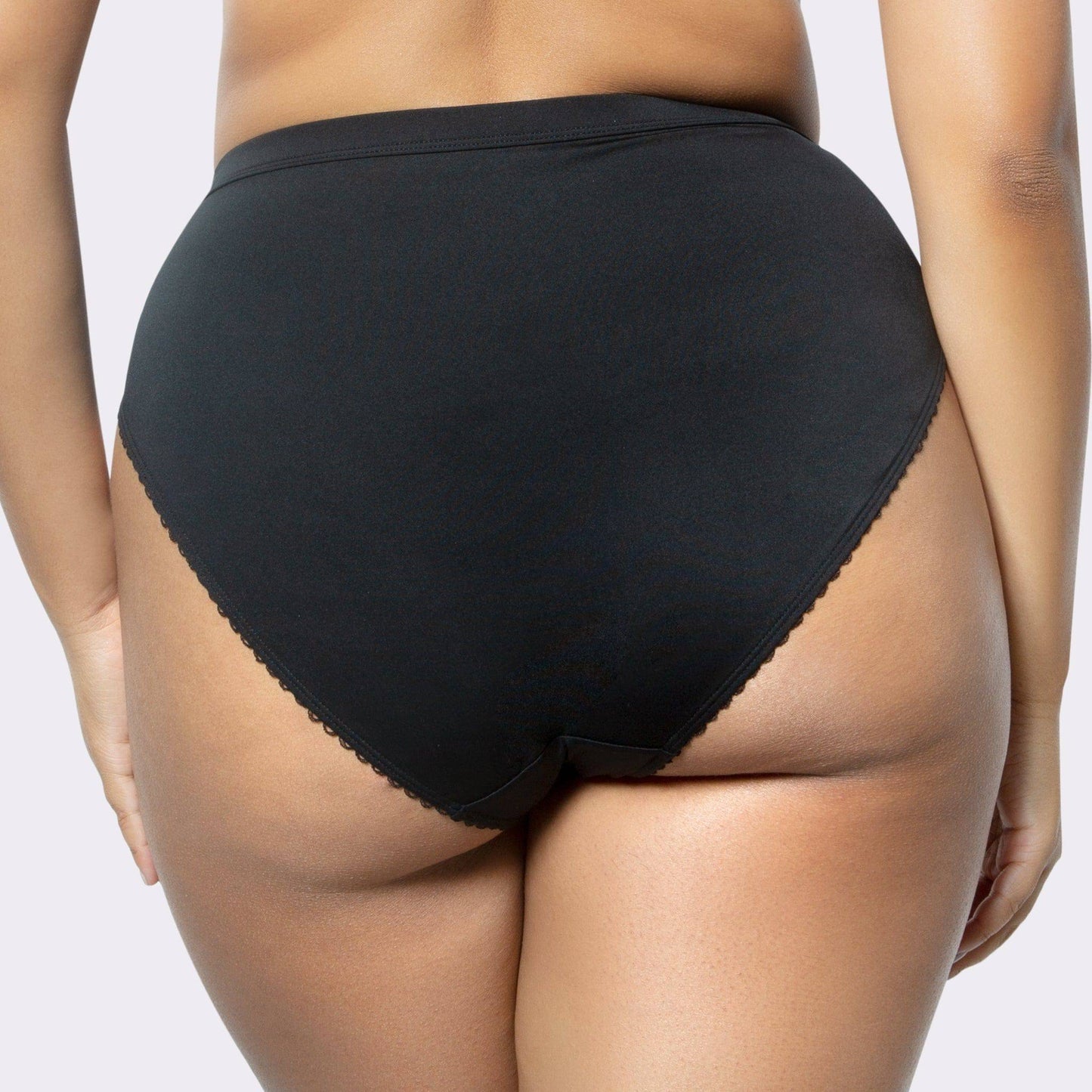 Micro Dressy PP306 French Cut High Waisted Sexy Sheer Panties (2 Pack) - Black