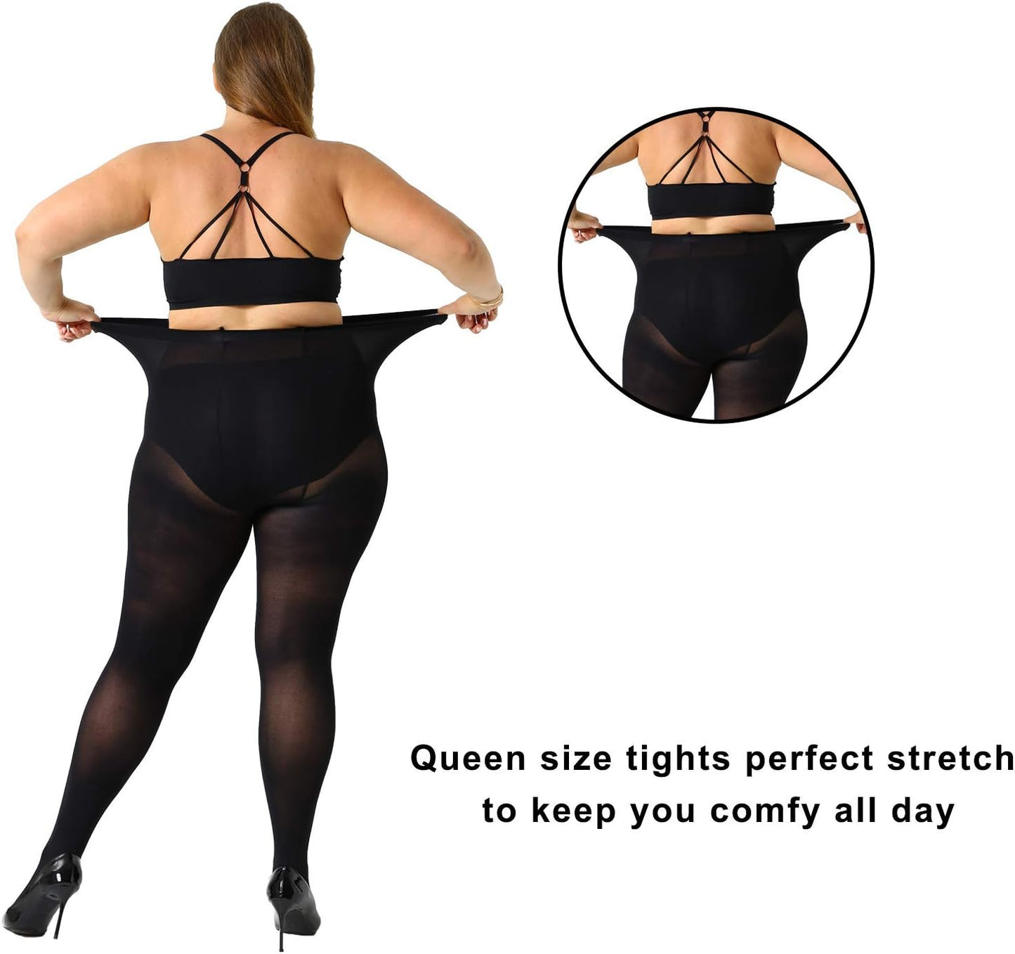 plus Size Tights for Women 70D Queen Size Tights(Pack of 2)