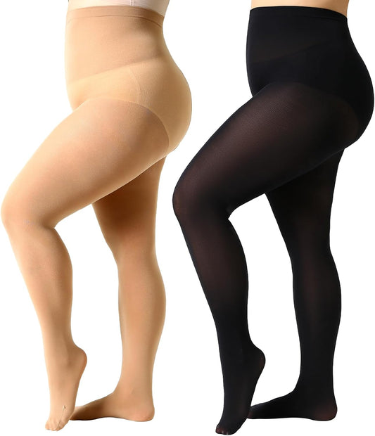 plus Size Tights for Women 70D Queen Size Tights(Pack of 2)