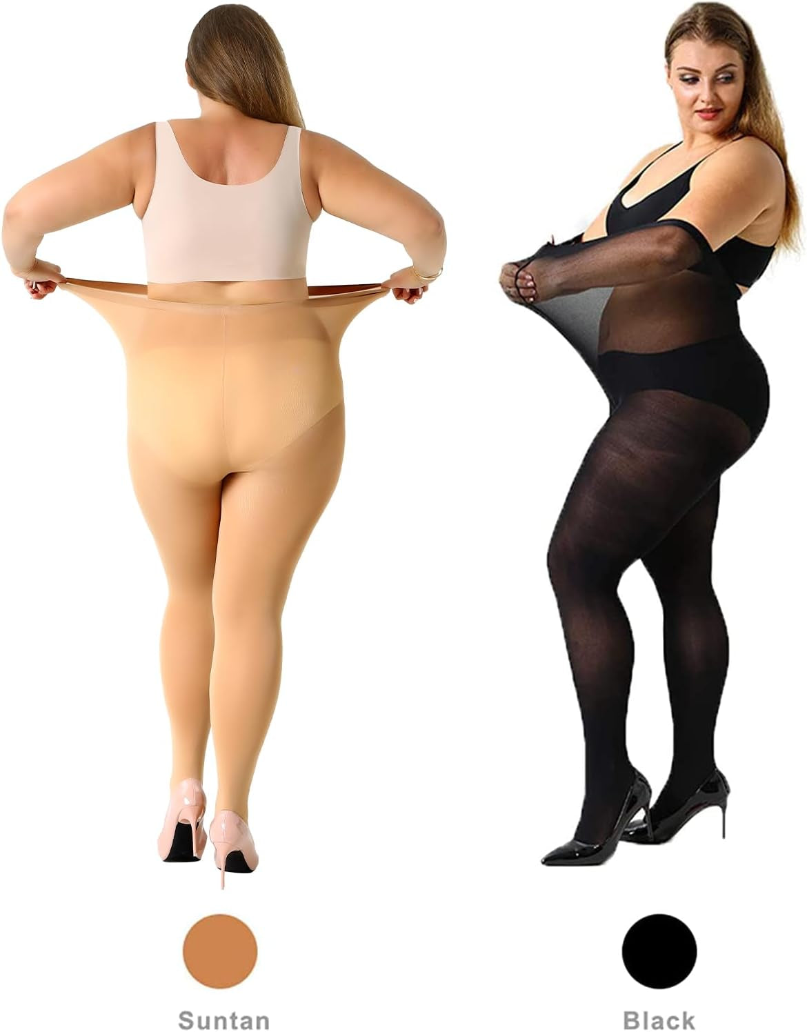 plus Size Tights for Women 70D Queen Size Tights(Pack of 2)