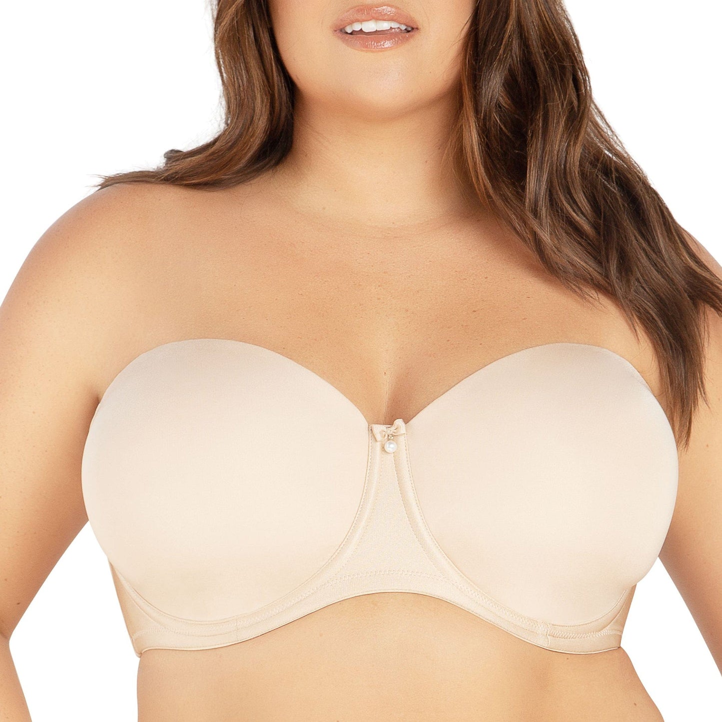 Elise P60915 Full Busted Strapless Bra - Bare