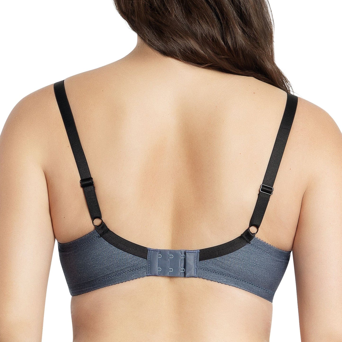 Casey 2801 Women's Wired Padded Plunge Seamless T-shirt Bra - Dark Blue Denim