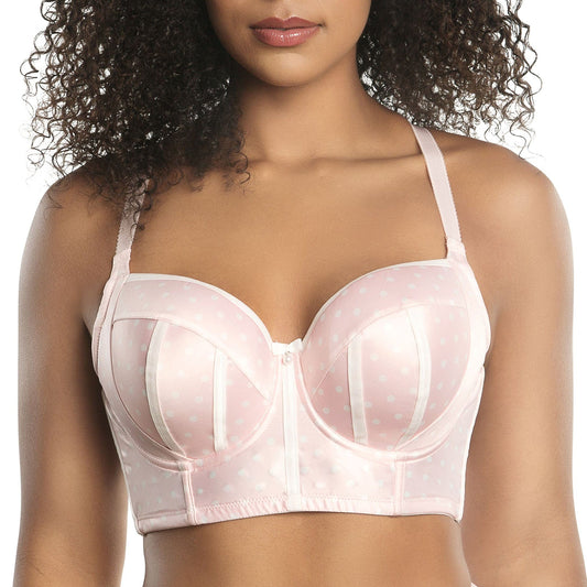 Charlotte Longline 6977 Women's Full Bust Padded Bra  - Petal Pink Dot