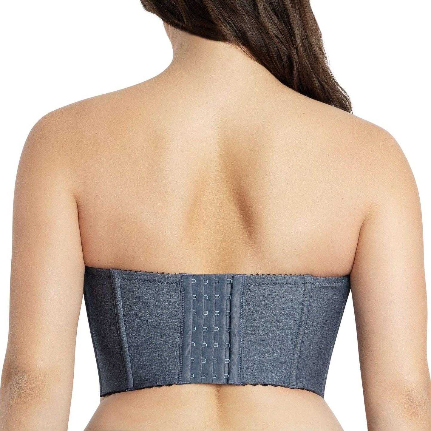 Dolly Denim P50118 Women's Longline Strapless Bustier - Dark Blue Denim