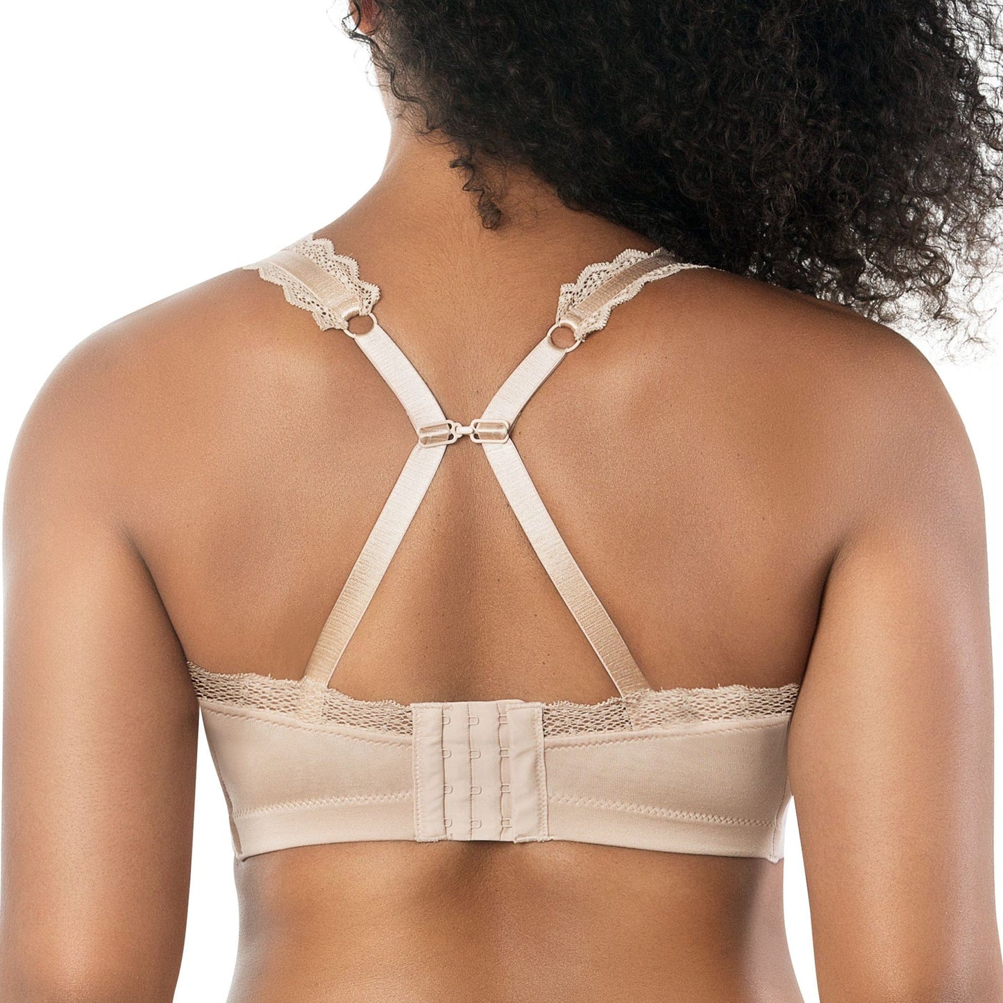 Dalis P5641 Women's Full Busted and Curvy Wire Free Bralette  - Bare