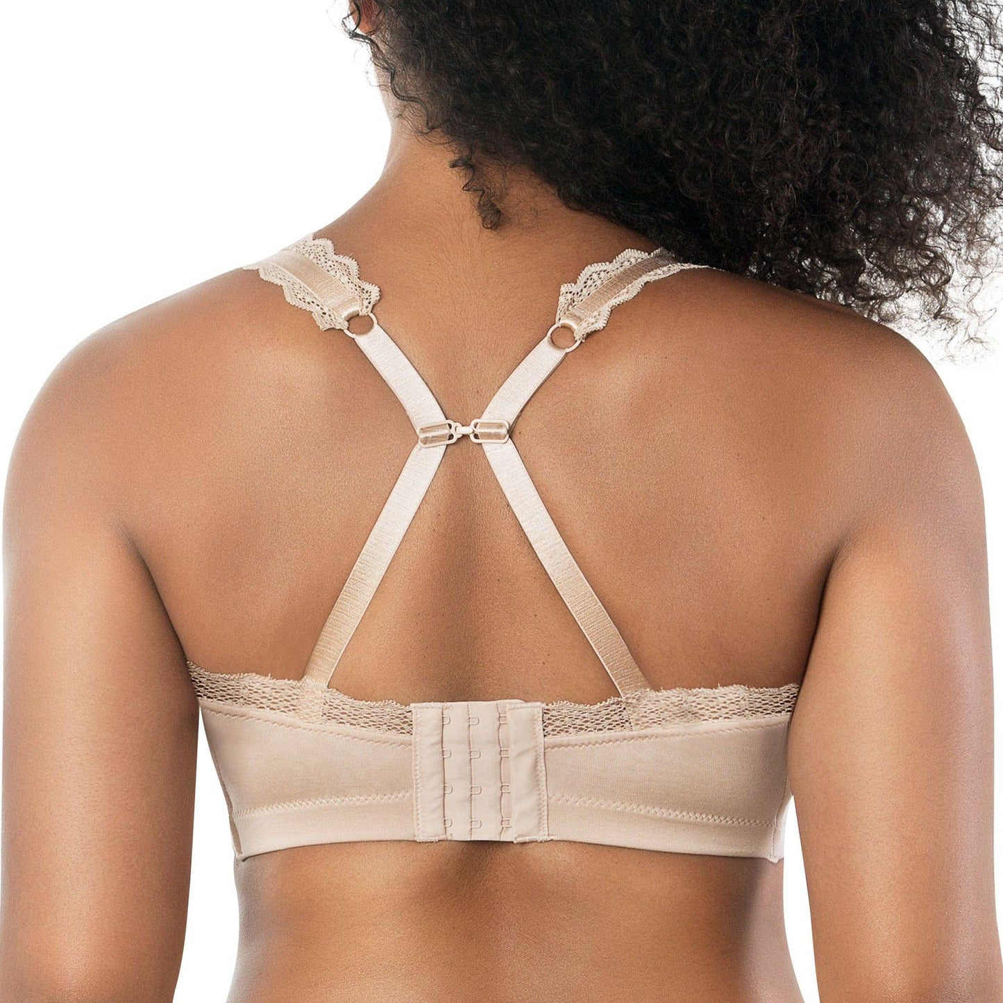 Dalis P5641 Women's Full Busted and Curvy Wire Free Bralette  - Bare