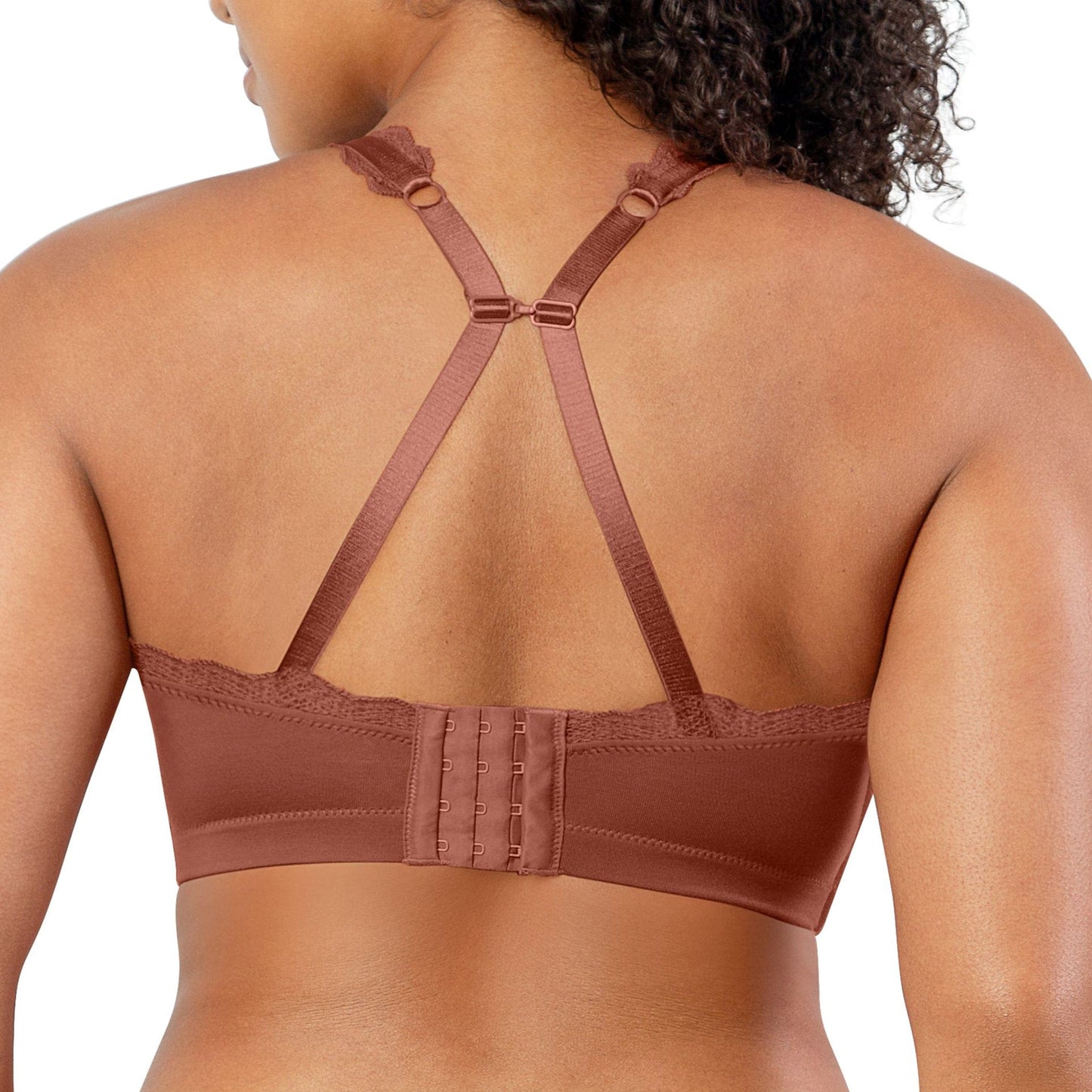 Dalis P5641 Women's Full Busted and Curvy Wire Free Bralette  - Spice