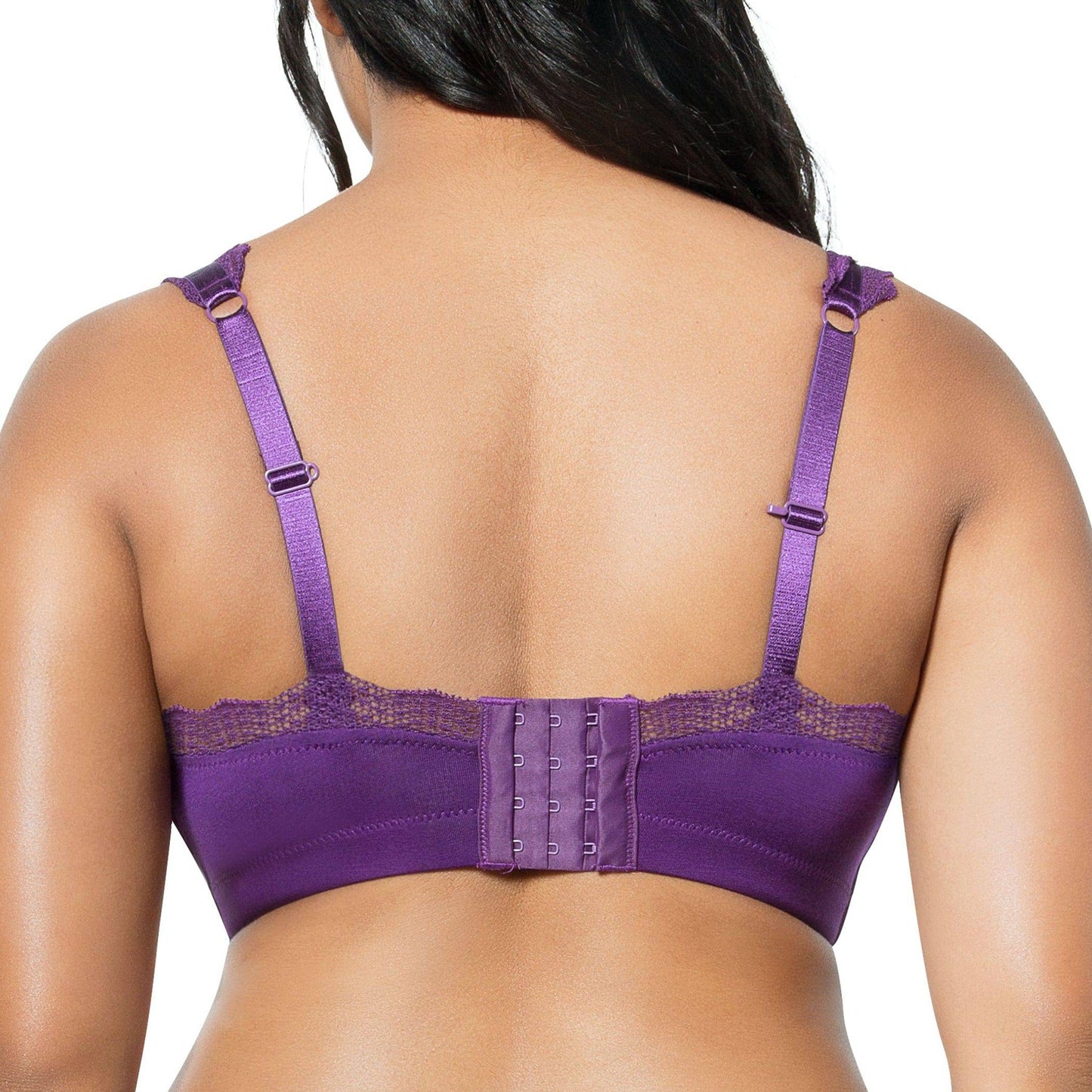 Dalis P5641 Women's Full Busted and Curvy Wire Free Bralette  - Amethyst