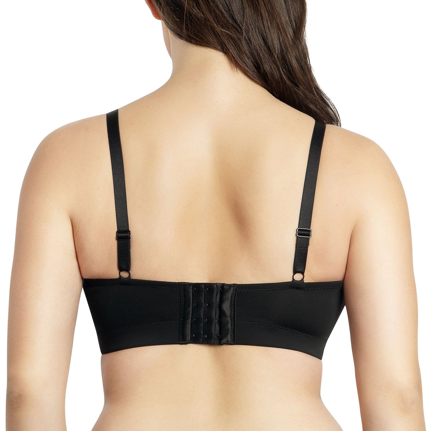 Erika P58611 Women Full Bust Smooth Seamless Wire-Free Nursing Bra - Black