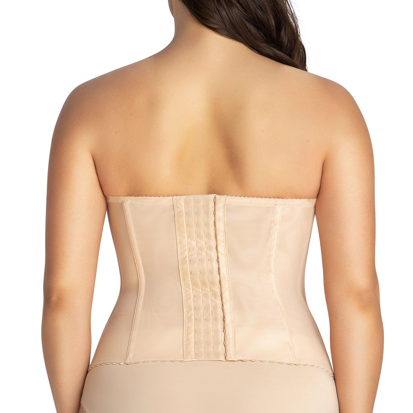 Elise P6097 Women's Full Bust Padded Strapless Full Back Bustier - Bare