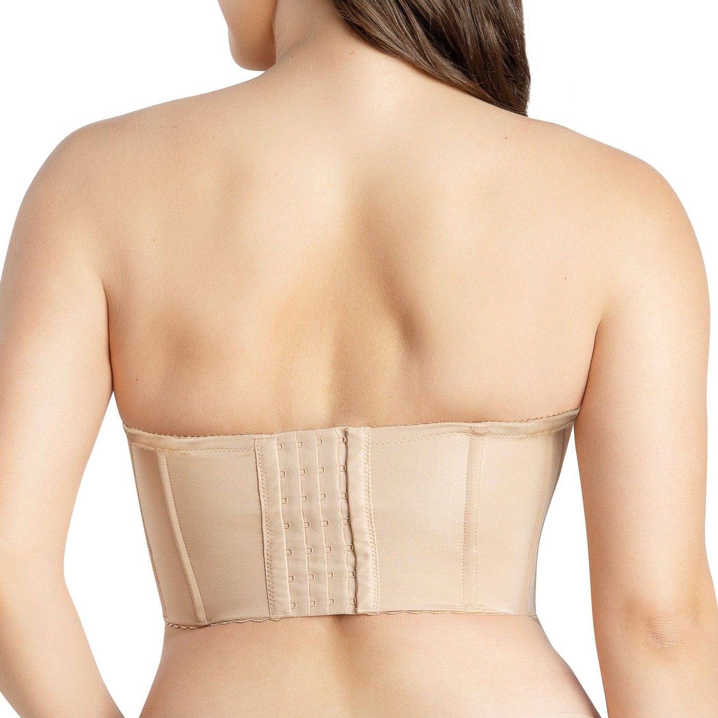Elissa P50116 Women's Full Bust and Full Figure Strapless Longline Bra  - European Nude