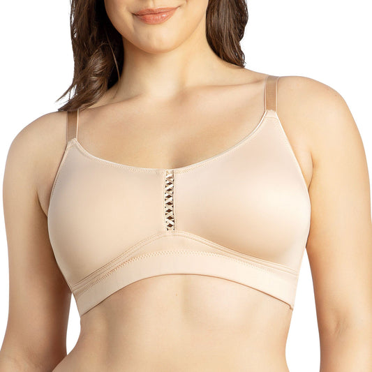 Erika P5861 Women Full Bust Smooth Seamless Wire-Free Bralette Bra  - Bare
