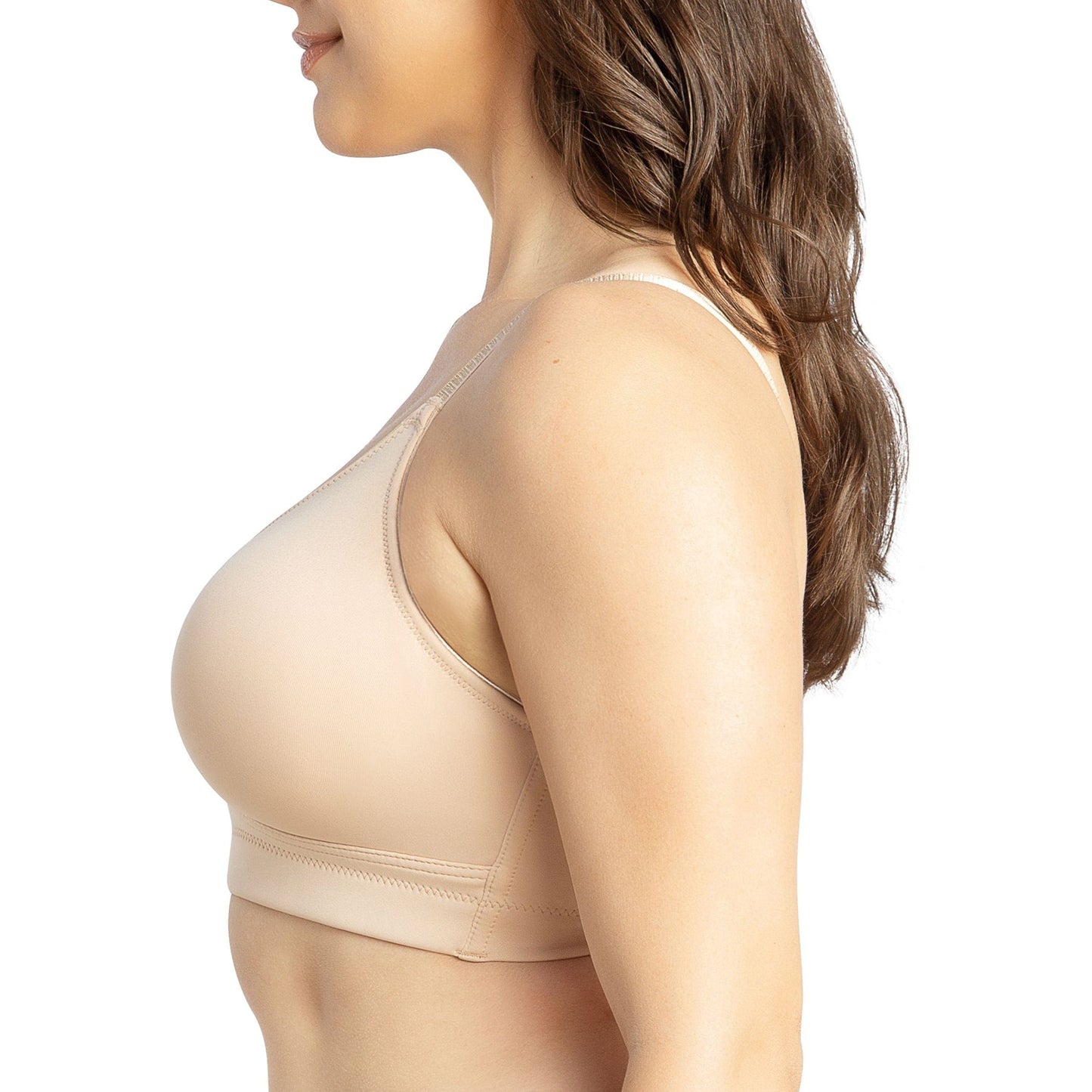 Erika P5861 Women Full Bust Smooth Seamless Wire-Free Bralette Bra  - Bare