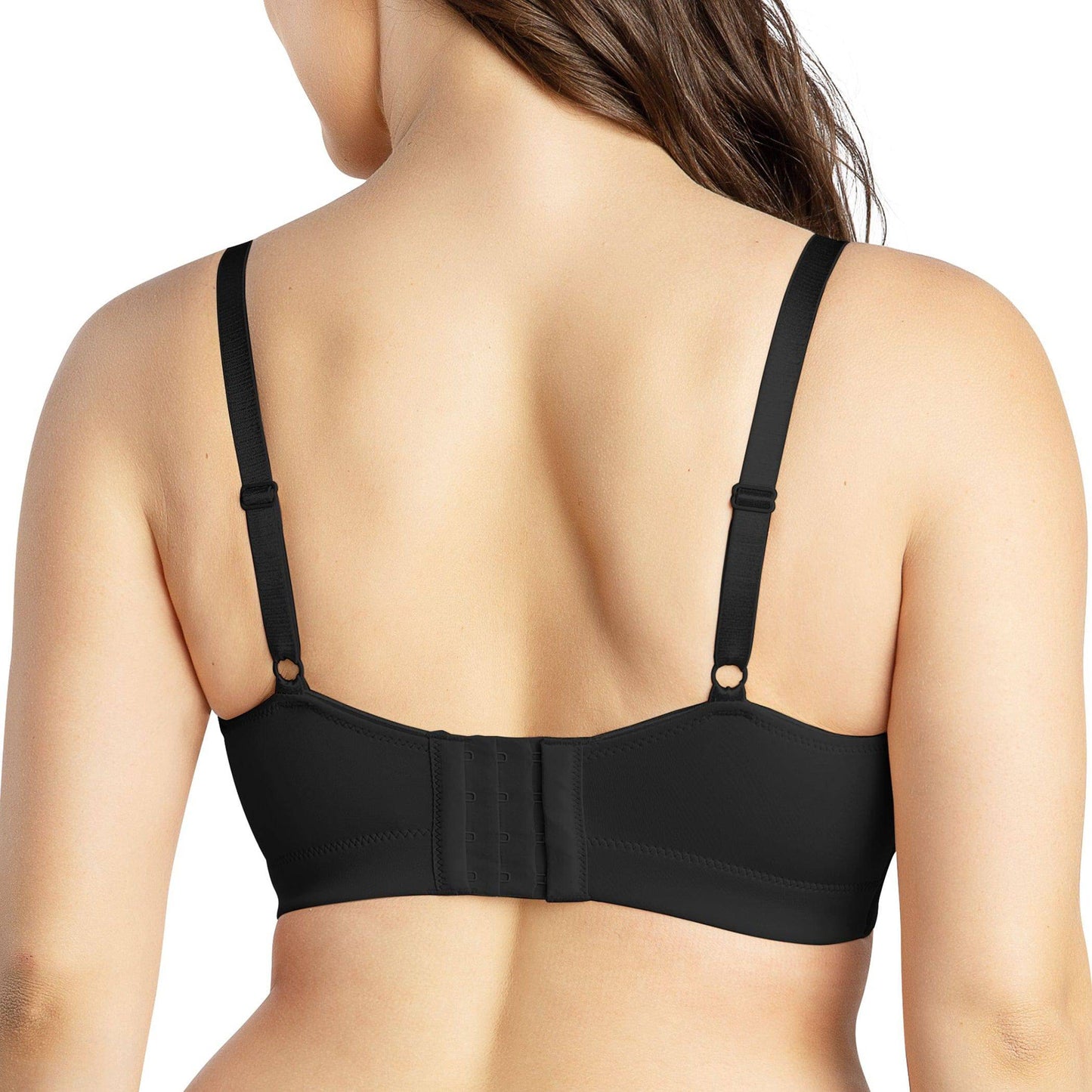 Erika P5861 Women Full Bust Smooth Seamless Wire-Free Bralette Bra - Black