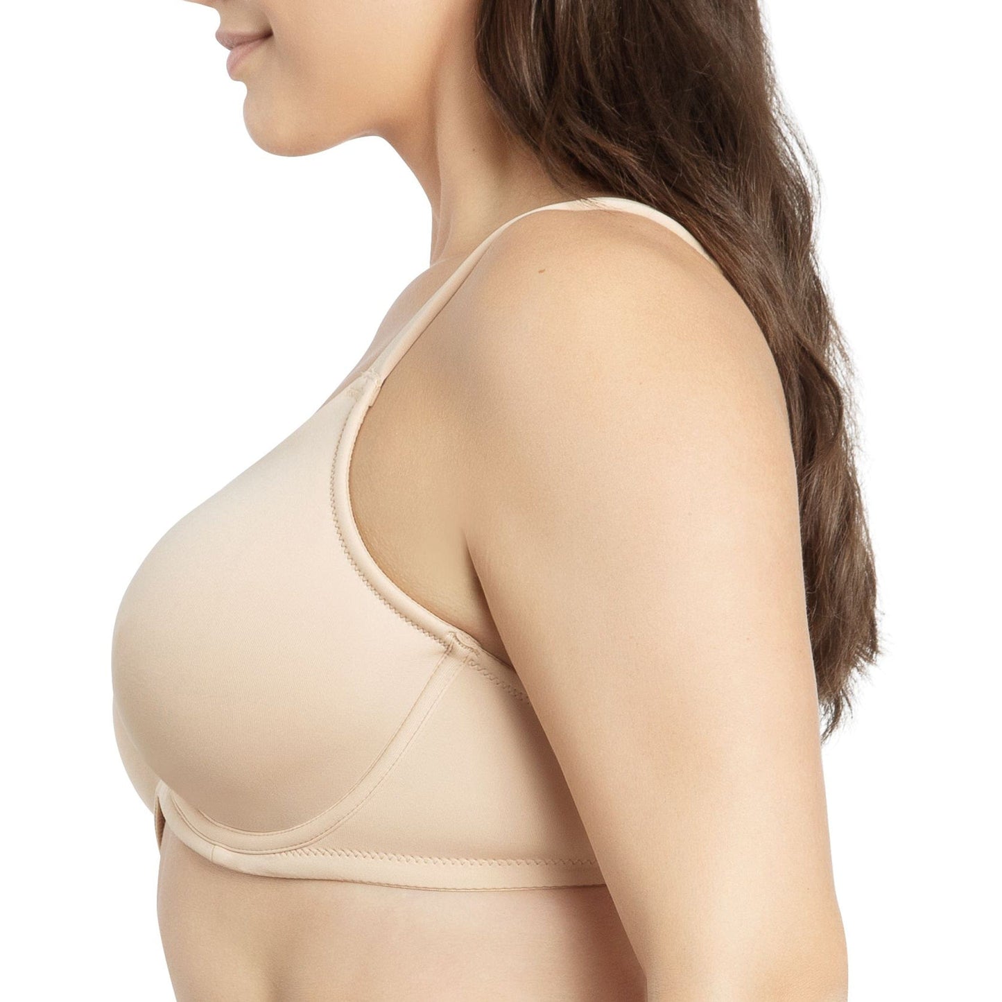 Erika P58622 Women's Unlined Seamless Smooth Nude Wire Bra - Bare