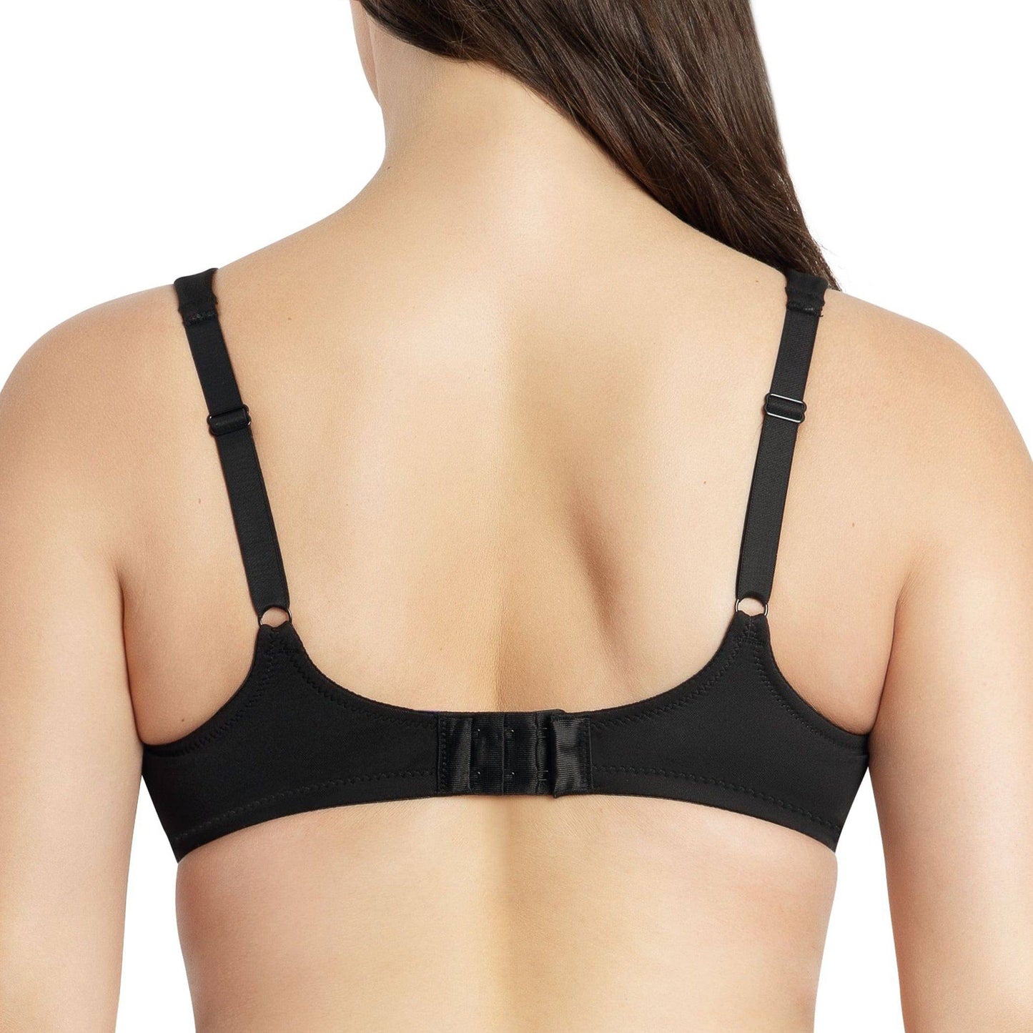 Erika P58622 Women's Unlined Seamless Smooth Nude Wire Bra - Black