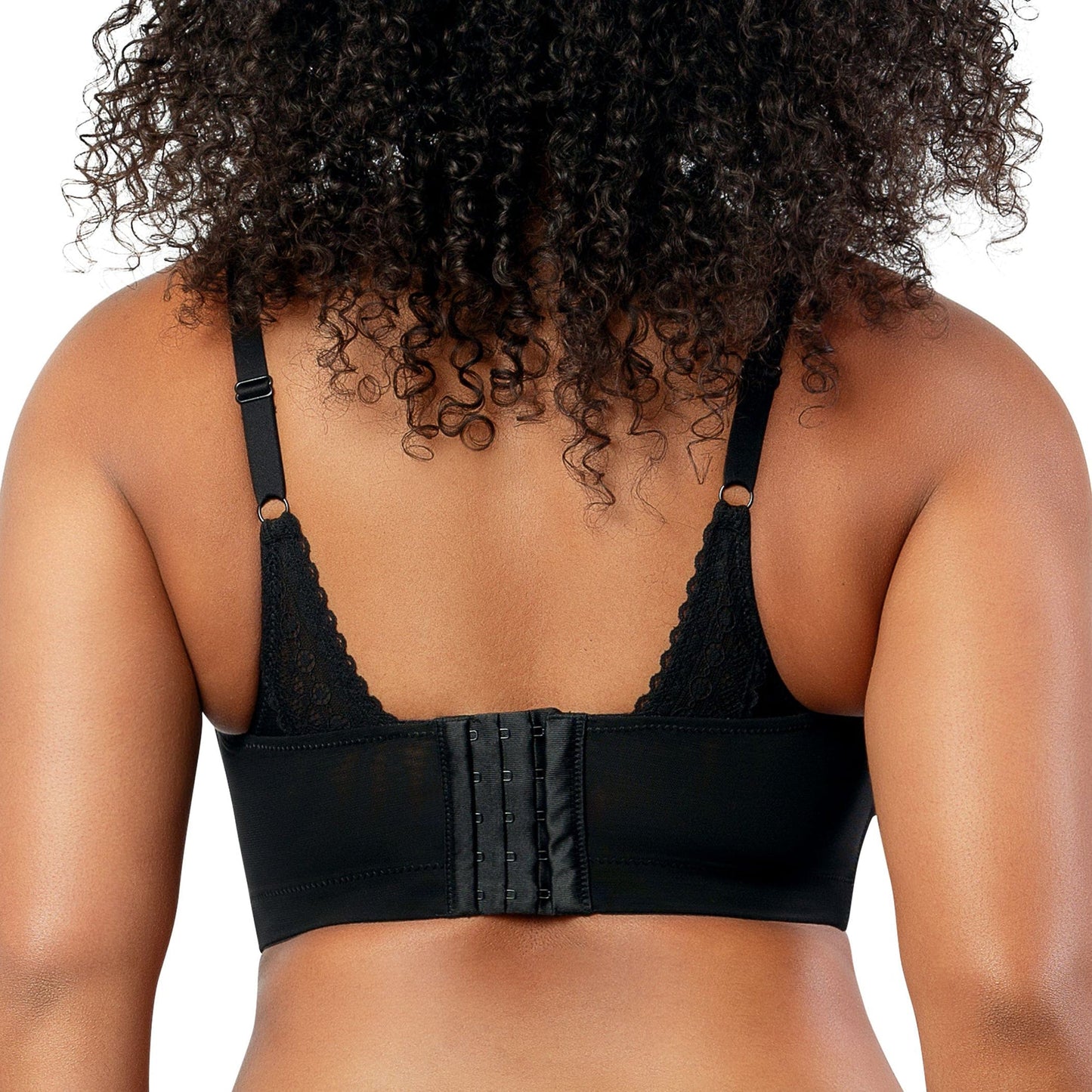 Mia Dot P6011 Women's Full Busted Lightly Padded Wire Free Bra - Black