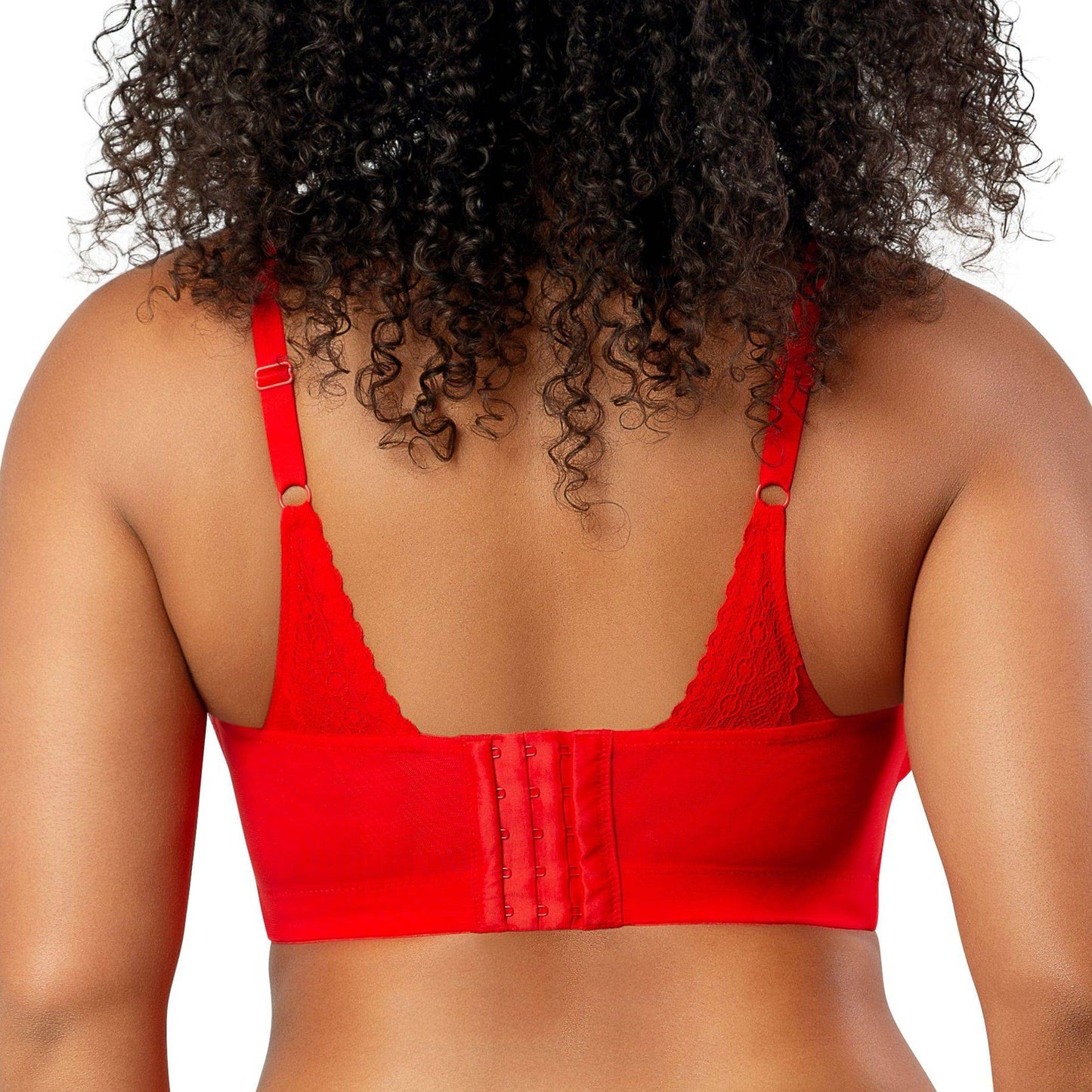 Mia Dot P6011 Women's Full Busted Lightly Padded Wire Free Bra - Racing Red