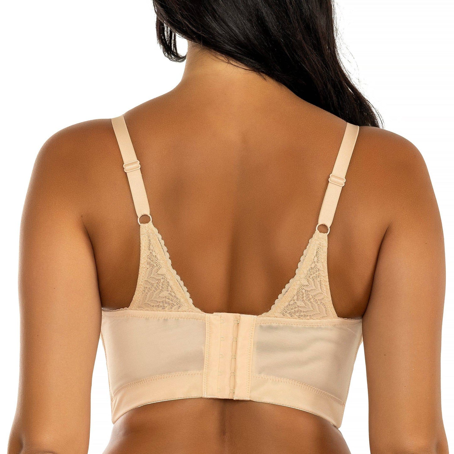 Mia Lace P5951 Women's Full Busted Lightly Padded Wire Free Bra - Bare