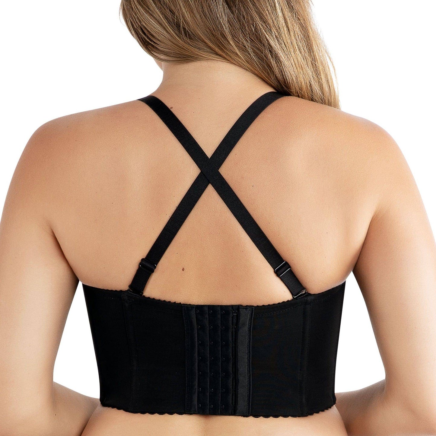 Stevie P50120 Women's Longline Strapless Bustier - Black