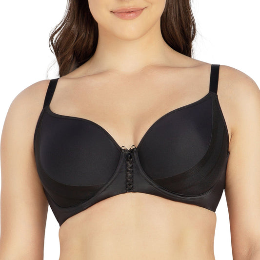 Shea P6061 Women's Spacer T-shirt Full Busted Bra - Black