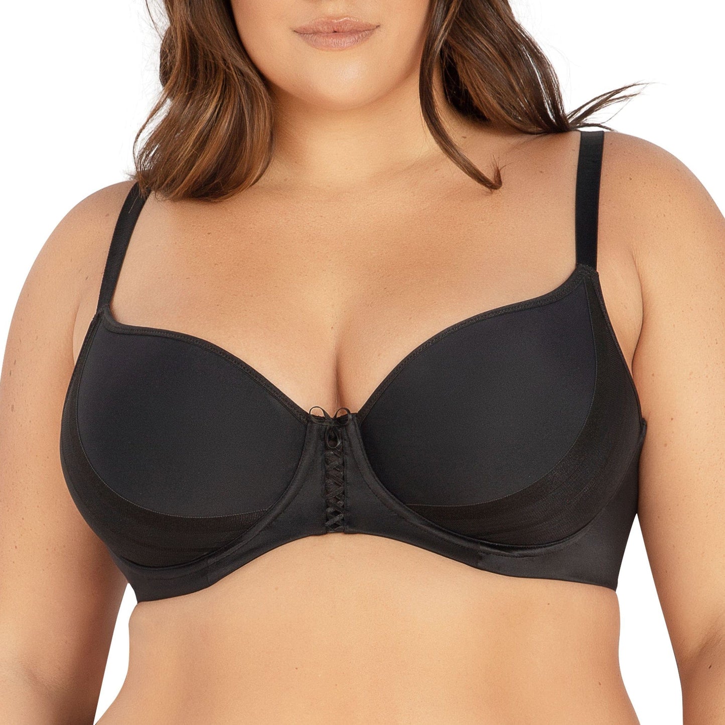 Shea P6061 Women's Spacer T-shirt Full Busted Bra - Black
