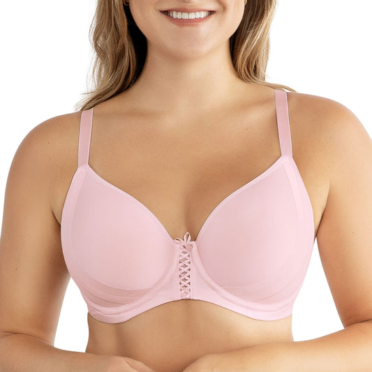 Shea P6061 Women's Spacer T-shirt Full Busted Bra - Petal Pink