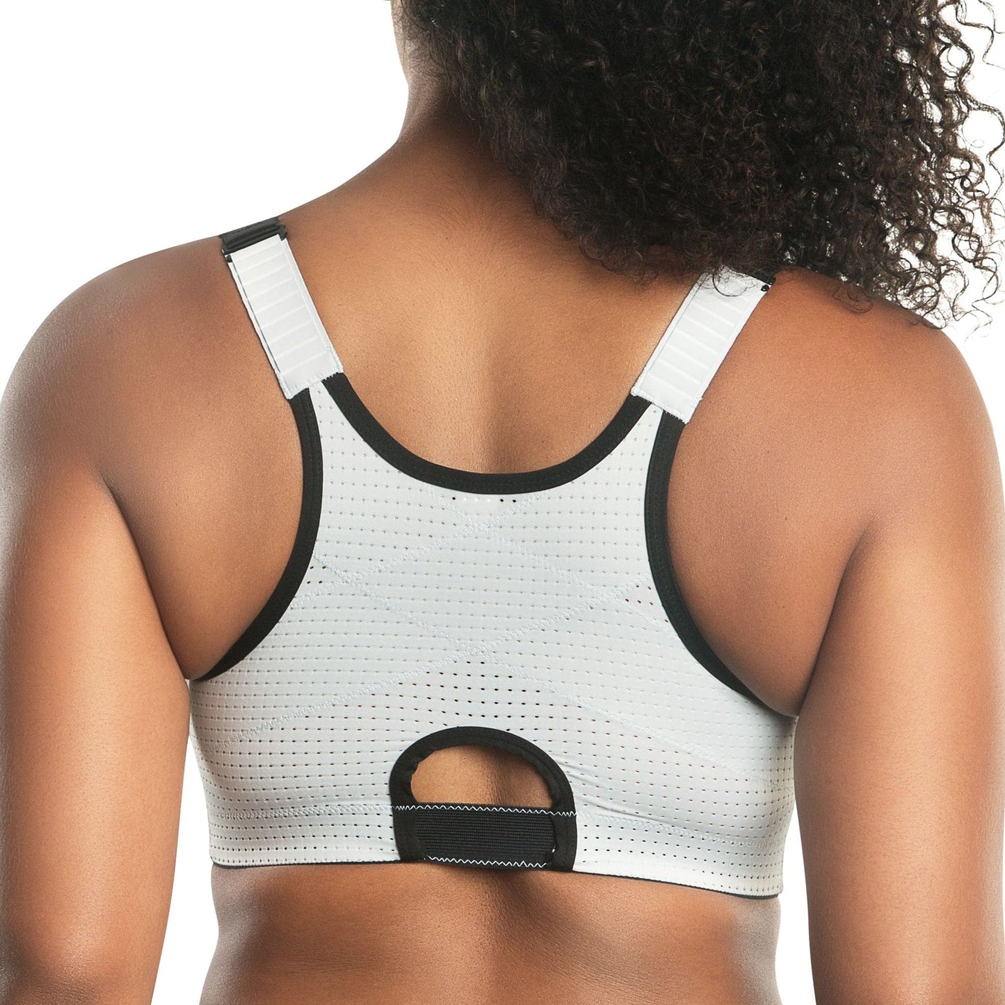 Wave P6052 Women's Wire-Free Front Closure Sports Bra - Silver