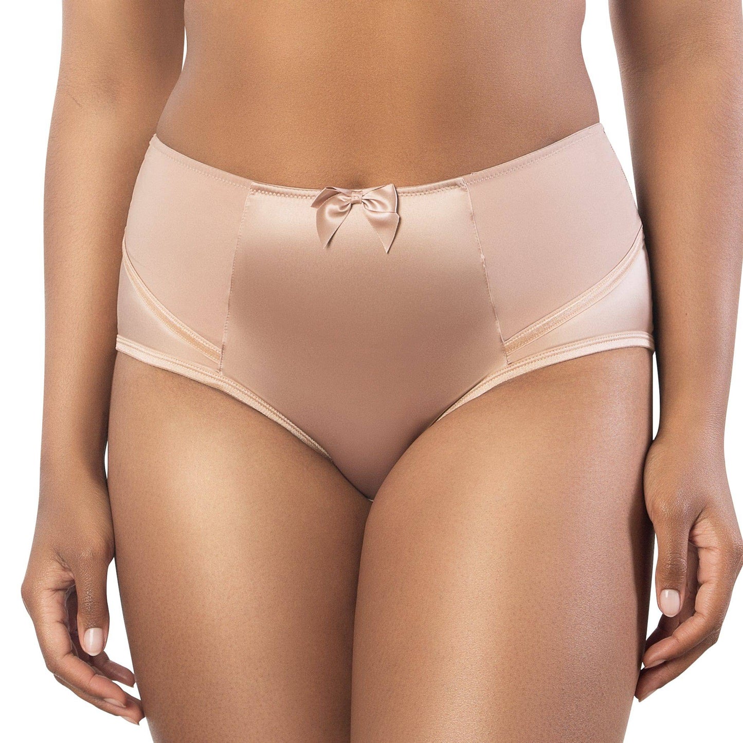Charlotte 6917 Women's Full Figured Curvy High Waist Brief Vintage  - T. Nude