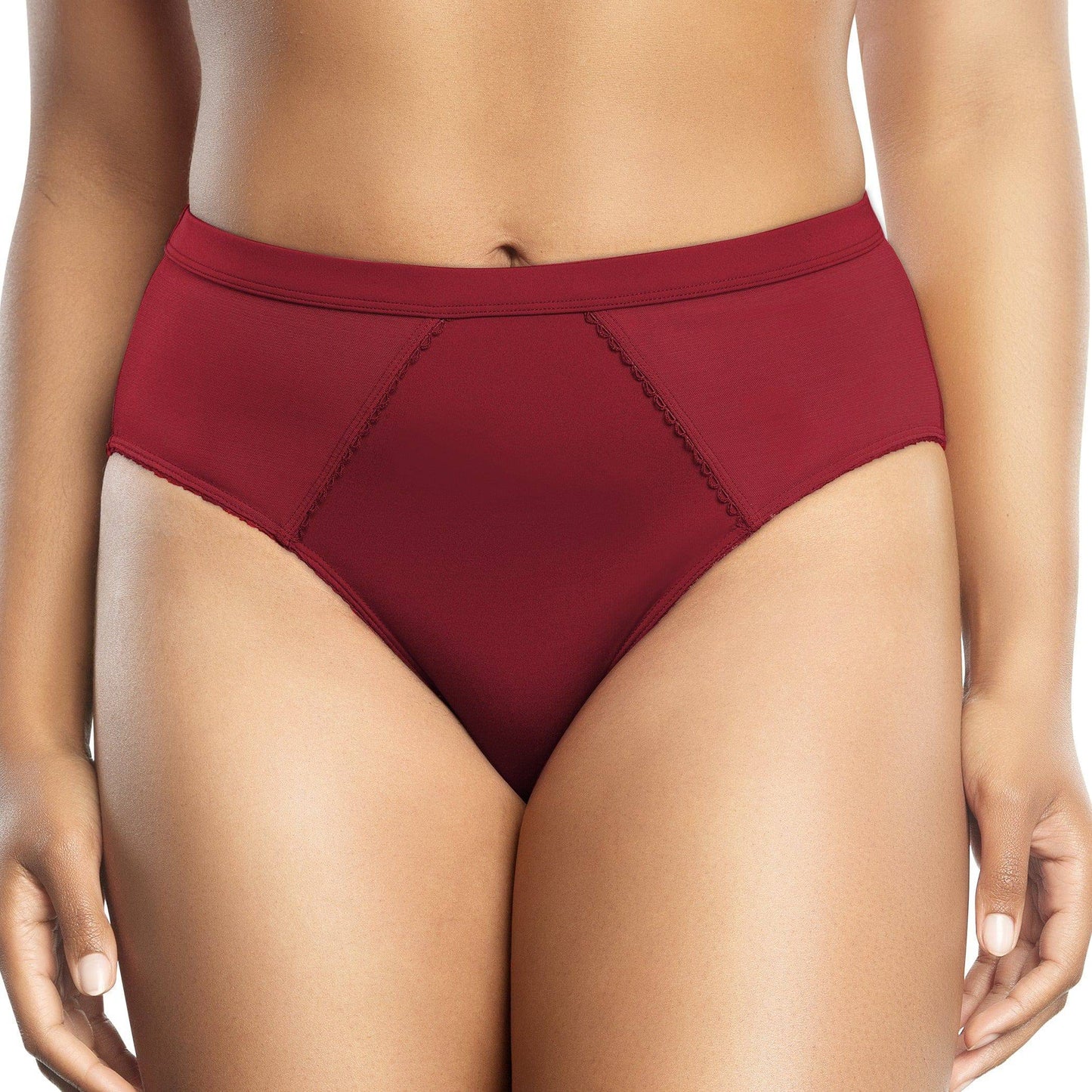 Micro Dressy PP306 French Cut High Waisted Sexy Sheer Panties - Rio Red