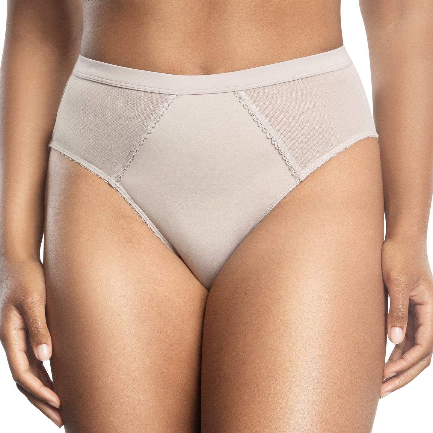 Micro Dressy PP306 French Cut High Waisted Sexy Sheer Panties  - Sandstone