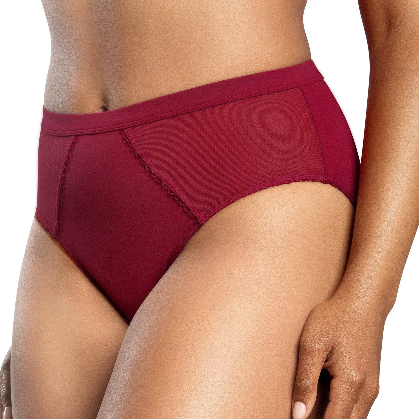 Micro Dressy PP306 French Cut High Waisted Sexy Sheer Panties - Rio Red