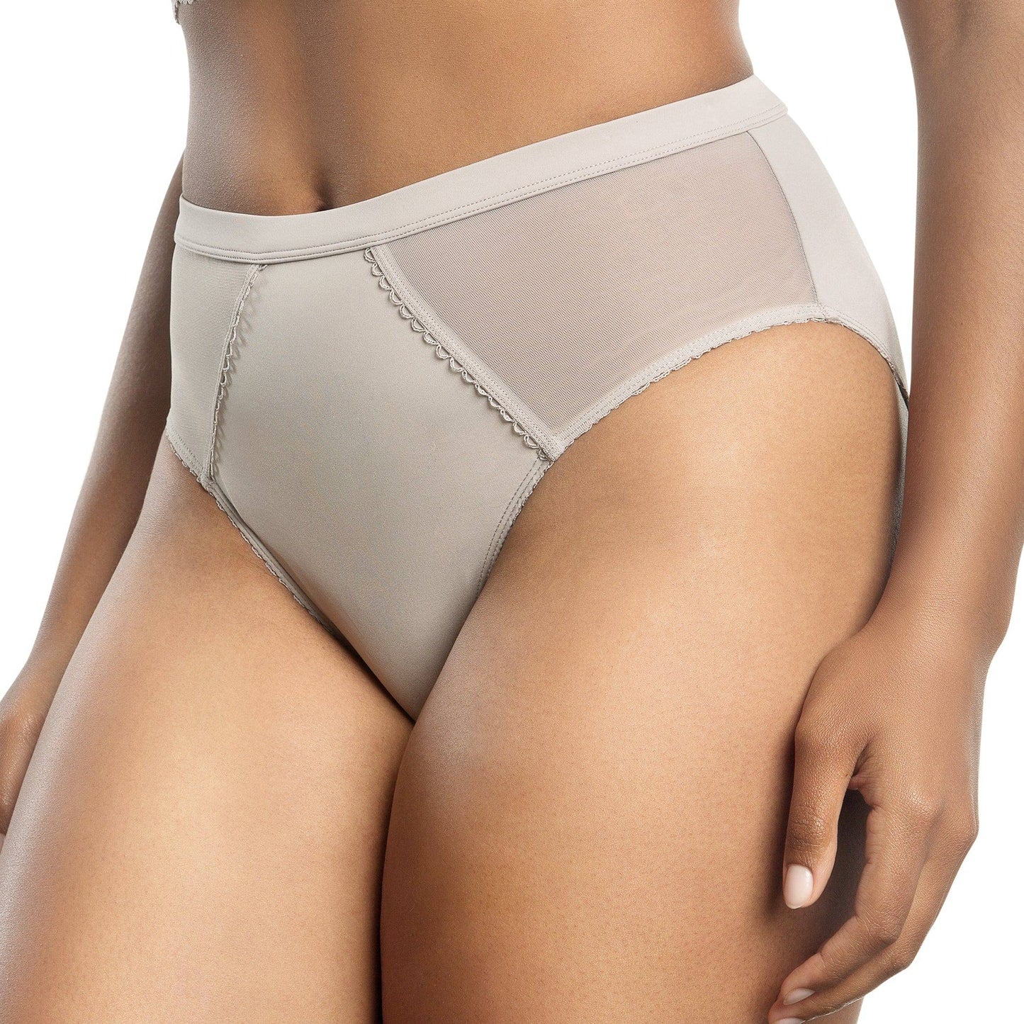 Micro Dressy PP306 French Cut High Waisted Sexy Sheer Panties  - Sandstone