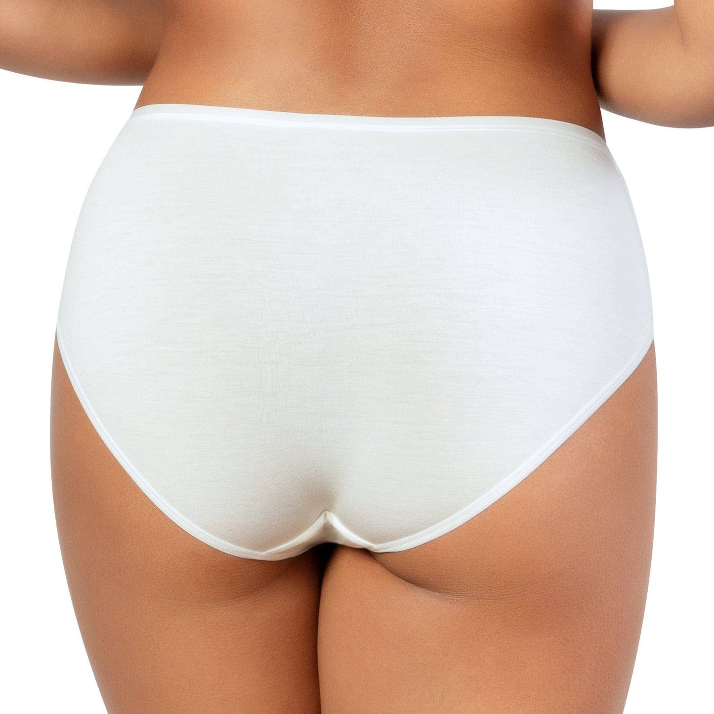 Cozy Brief PP5032 Cotton Like Fabric Full Coverage  - Pearl White