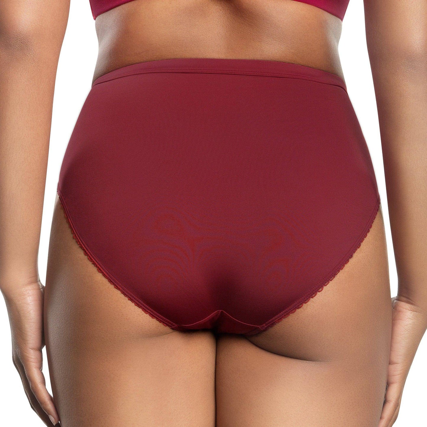 Micro Dressy PP306 French Cut High Waisted Sexy Sheer Panties - Rio Red