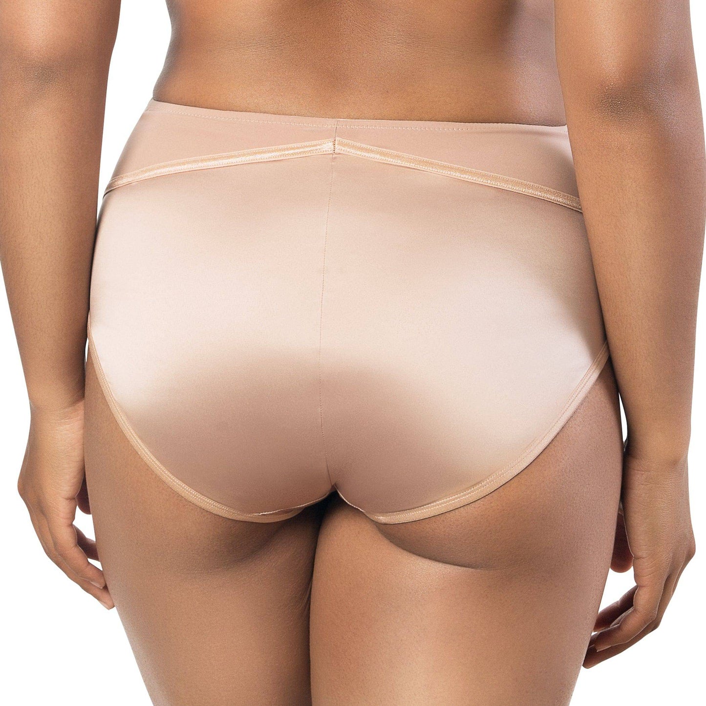 Charlotte 6917 Women's Full Figured Curvy High Waist Brief Vintage  - T. Nude