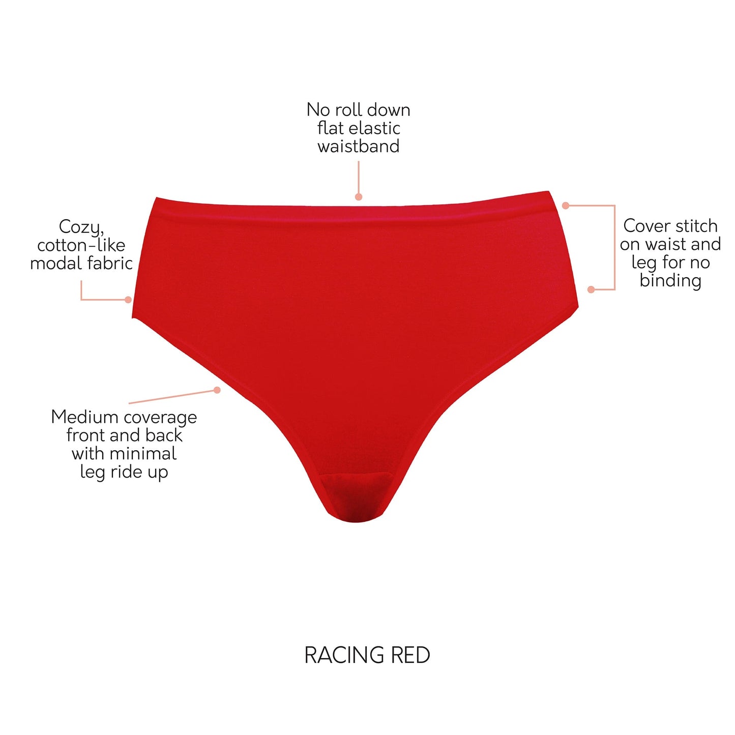 Cozy Hipster PP504 Cotton Like fabric Full Coverage - Racing Red