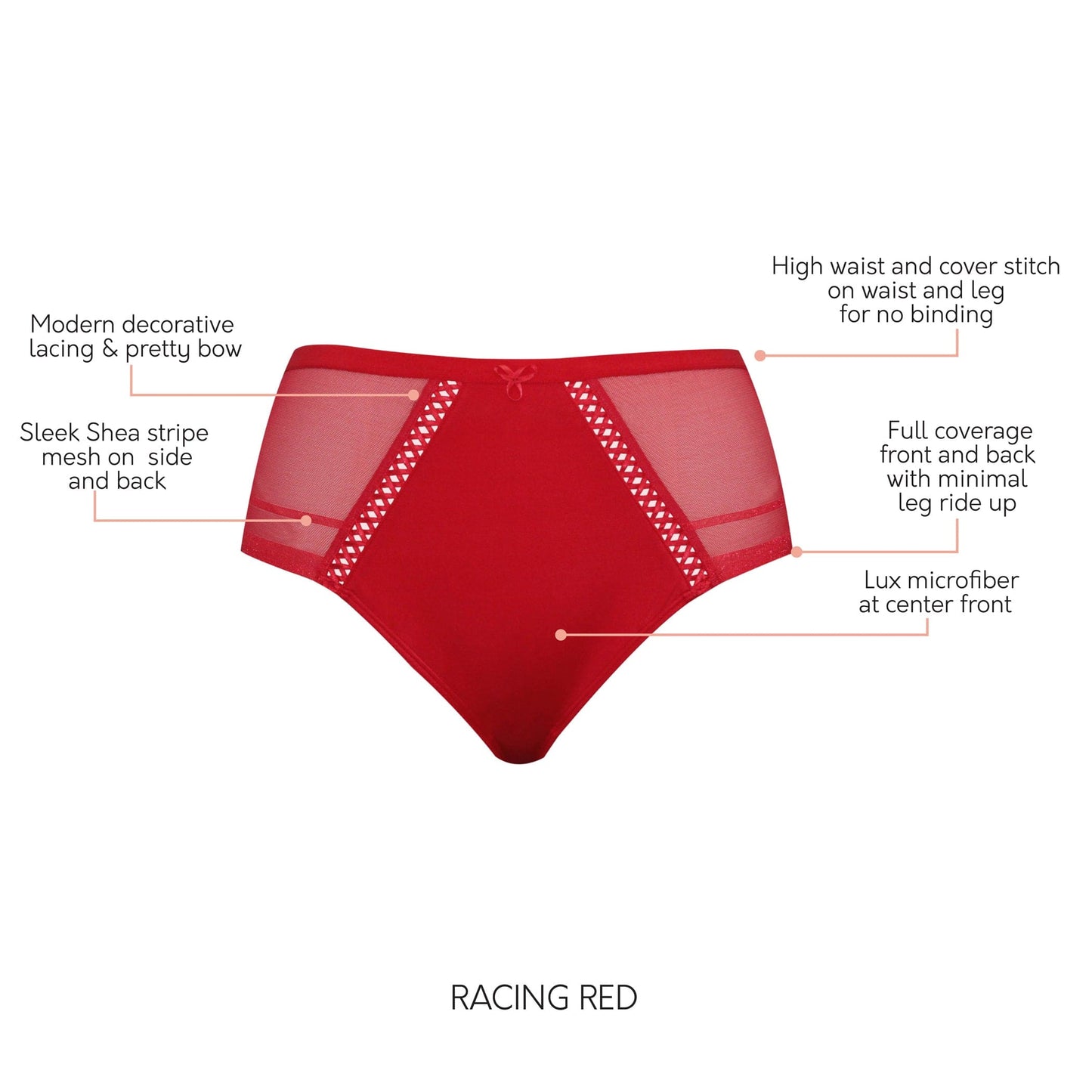 Shea Full Coverage Brief P60632 - Racing Red